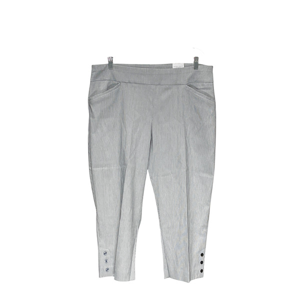 Chico's Other - Chico's Gray Striped Capri Pants - Size 3